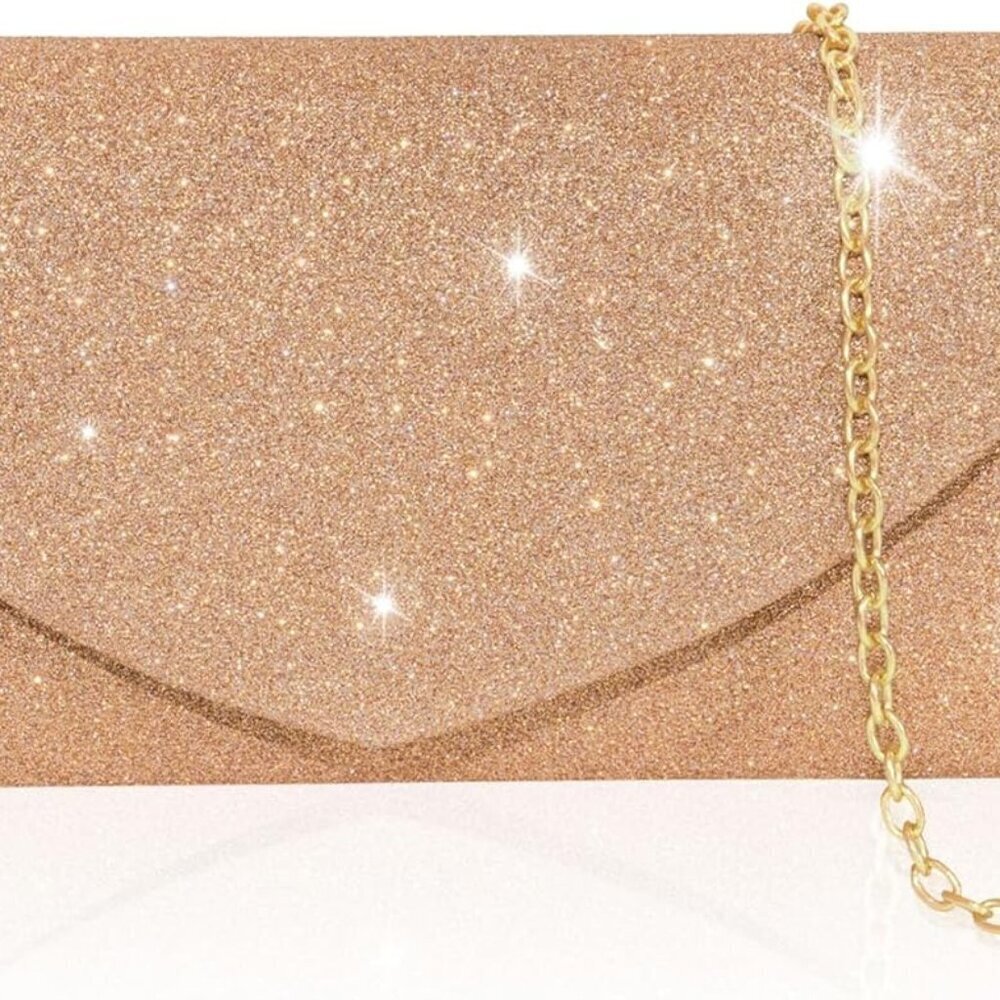 Gravel Evening Bag Silver Rose Gold